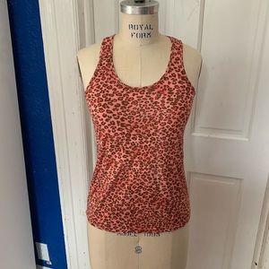 Pink Leopard Tank Top w/ Crisscross back straps